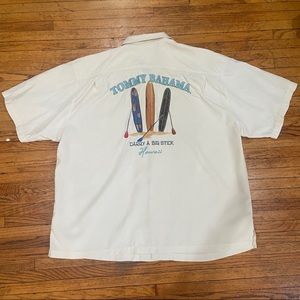Tommy Bahama Shirt Blouse Button Down Hawaii Silk Vintage Oversize XXL surf